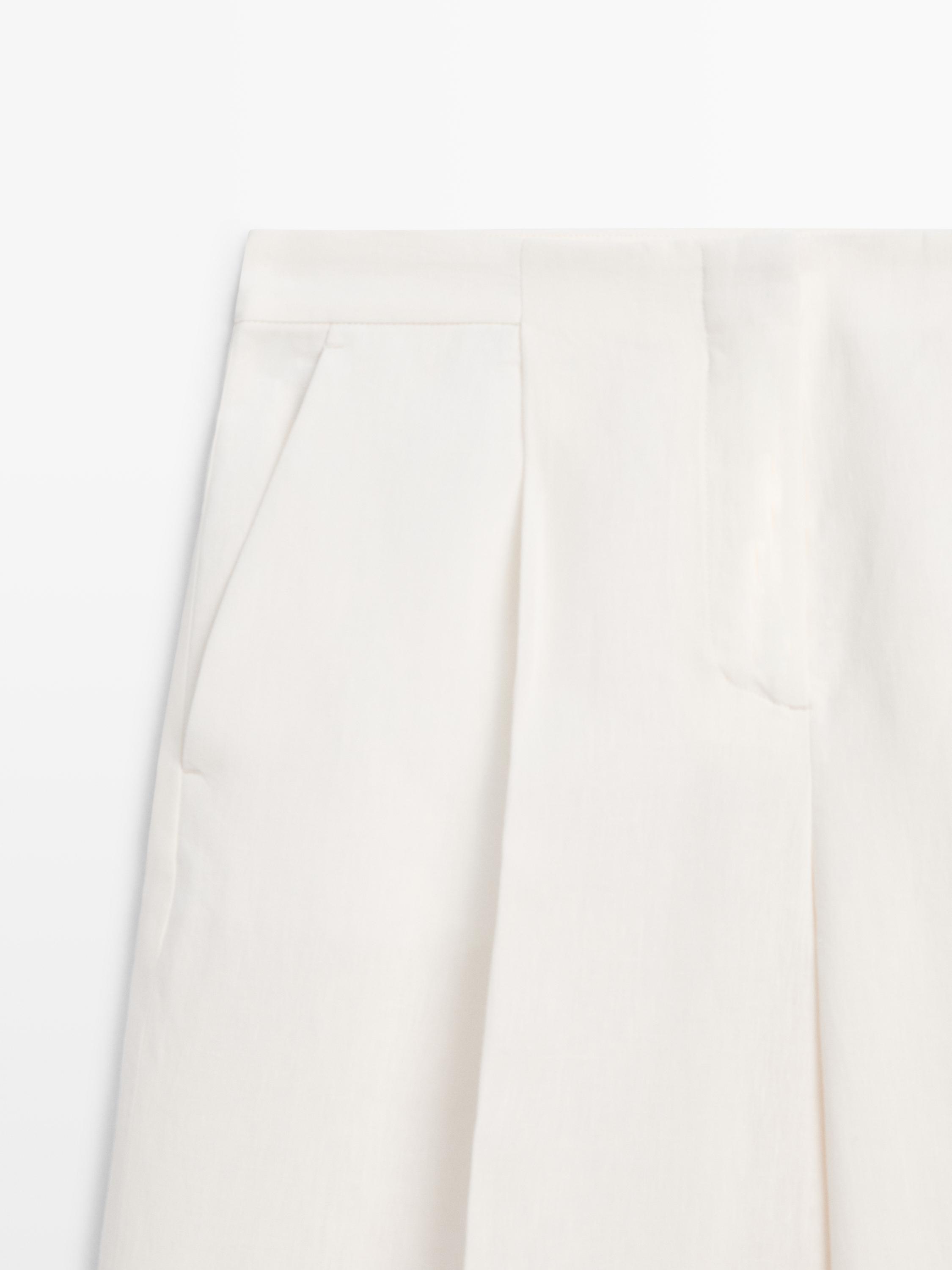 Pantalon de tailleur fluide en lin
